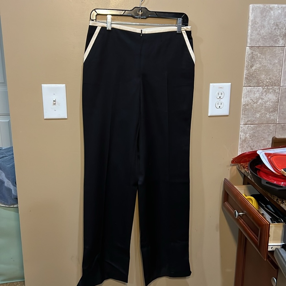 Armani Exchage black white trim Dark Brown women pants size 4